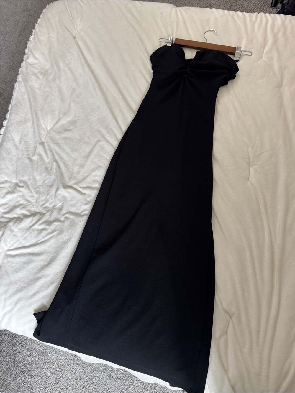 Zara Black strapless maxi dress size small
